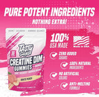 Creatine Gummies for women | 3g Creatine Monohydrate Per Serving | DIM Supplement 100 mg | Estrogen Balance for Women | Hormonal Acne, Hormone Balance, Glute Builder (90 Count, White Peach)