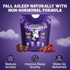 LITTLE DEATH Deep Sleep Gummies, 60 Pcs. – 50 mg. Magnesium, Ashwagandha, Chamomile, Vitamin B6 – Raspberry Flavor – Melatonin Free, Sugar Free, Vegan, Made in USA