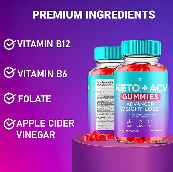 Fyvus Apple Cider Vinegar Gummies Supplement – Daily Digestive Health & Gut Wellness Support for Women & Men – Vegan ACV Gummies with Apple Cider Vinegar – Non-GMO (1 Pack - 60 Gummies)