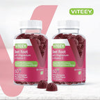 Viteey Beet Root Gummies with Magnesium & Vitamin C - Beetroot Supplement for Heart Health, Blood Pressure Support - Vegan, Gluten-Free - 120 Count