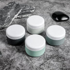 Kuangre Travel Containers for Toiletries, Silicone Cream Jars BPA-Free, Leak-proof 2oz Travel Size Containers, Portable Size Silicone Jars with Lid for Cosmetic Face Hand Body Cream (4 Pack)