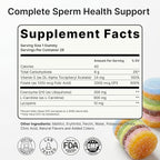 Create for Men | Male Fertility Gummies | 300 mg CoQ10, 900 mg L-Carnitine, 10 mg Lycopene | Supports Sperm Health | Blackcurrant Flavor | Vegan & No Added Sugar (28 Day Supply)