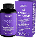 WellPath Soothe Cortisol Manager - Cortisol Supplements for Women with KSM-66® Ashwagandha & L-Theanine - Stress Support, Detox - 11-in-1 Complex, Vegan, Made in USA, Non-GMO, 60 Ct