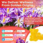 Saffron Gummies for Adult Kids, 10-IN-1 Saffron Supplements with Saffron Extract 88.5 mg, Vitamin D3, B6, B12, L-Theanine, St. John's Wort, Ashwagandha for Mood, Focus, Calm, Melatonin-Free, 120 Count