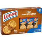 Lance Sandwich Crackers, Malt with Peanut Butter, 10 Individually Wrapped Packs, 6 Sandwiches Each