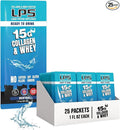 LPS Liquid Collagen & Whey Protein Supplement - Non-GMO Drink, Sugar-Free - Promotes Healthy Skin & Hair for Men & Women, Neutral, Single Serve (25 Packets)