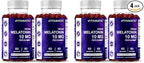 Vitamatic Melatonin 10 mg Vegetarian Gummies – Non-Habit Forming – 60 Gummies per Bottle – 4-Pack (Total 120 Vegan Gummies)
