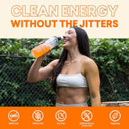 EBOOST Energy Drink & Electrolyte Powder Drink Mix - Super Powder Orange with No Added Sugar, Blend of Vitamins, Nootropics, Natural Caffeine & Hydration - Pre & Post Workout - 40 Serving Tub