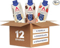 Atkins Best Sellers Protein Shake Variety Pack, Strawberry, Vanilla and Milk Chocolate Flavored Protein Shakes, 15g Protein, 3g Fiber, GLP-1 Friendly, 12 Count