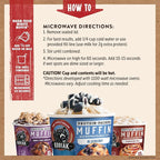 Kodiak Cakes Minute Muffin Cup Variety Pack - 100% Whole Grains, Double Dark Chocolate, Blueberry & Cinnamon Roll, 2.36 oz (Pack of 12)