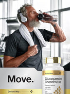 Doctor's Way Glucosamine Chondroitin MSM Turmeric | 200 Caplets | Complex Supplement for Adults | Non-GMO, Gluten Free