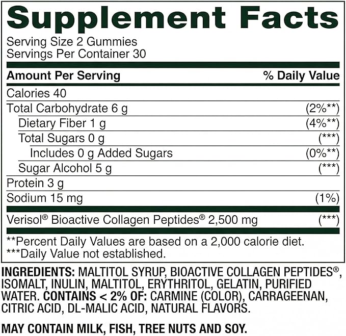 Collagen Women Zero Sugar 60 Gummies - Collagen Peptides 2500mg, Protein Gummies for Women, Collagen Gummies for Skin and Hair (Pack of 2)
