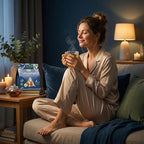 Herblight Bedtime Tea with Valerian Root & Ashwagandha - Caffeine-Free Night Time Herbal Blend for Deep Relaxation - Premium Whole Leaf Sleep Tea (15 Pyramid Bags)