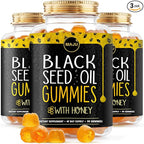 MAJU's Black Seed Oil Gummies with Honey 90ct, 500mg BSO Gummy, Black Cumin Seed Nigella Sativa Oil, Cold-Pressed, Potent Formula, 90ct (3-Pack)