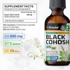 BIO KRAUTER® Perimenopause & Menopause Supplements for Women* - Pure Vegan Black Cohosh for Mood Support & Women's Wellness - Black Cohosh Supplements 2 Fl.Oz 28-Day Supply, Alcohol & Sugar Free