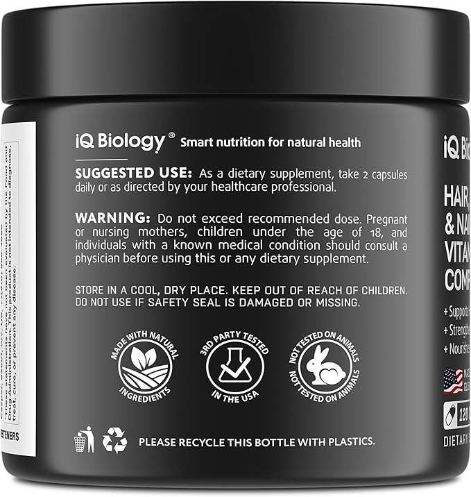 Biotin for Hair Growth Women & Men with Keratin, Collagen Complex 30000 mcg – Capsules for Hair Loss & Stronger Thickness – Skin & Nails Vitamins, Biotin 10000mcg and Collagen Supplements - 120 Pills