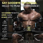 Creatine Monohydrate Gummies 5000mg (135 Count)-Lemon Flavor.