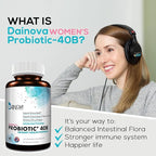 Dainova Probiotics for Women Vaginal Health, Urinary Tract Health, Yeast Infection & UTI I 40 Bil CFU Active Prebiotics and Probiotics for Women I Shelf-Stable I Acid-Resistant I 60 Caps