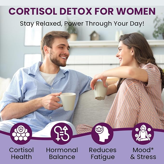 Cortisol Supplements for Women, 16 IN 1 Cortisol Detox for Women, with Magnesium, Ashwagandha, L-Theanine & Probiotics, Cortisol Reducer Manager for Hormone Balance, Mood & Digestion, 90 Tablets