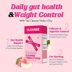 dr.blet Psyllium Husk Powder 20 Packets on the go to Support Digestive & Gut Health, Natural Fullness & Bloat Relief, Peach Flavor, Korean Beauty with Fiber Drink Supplement