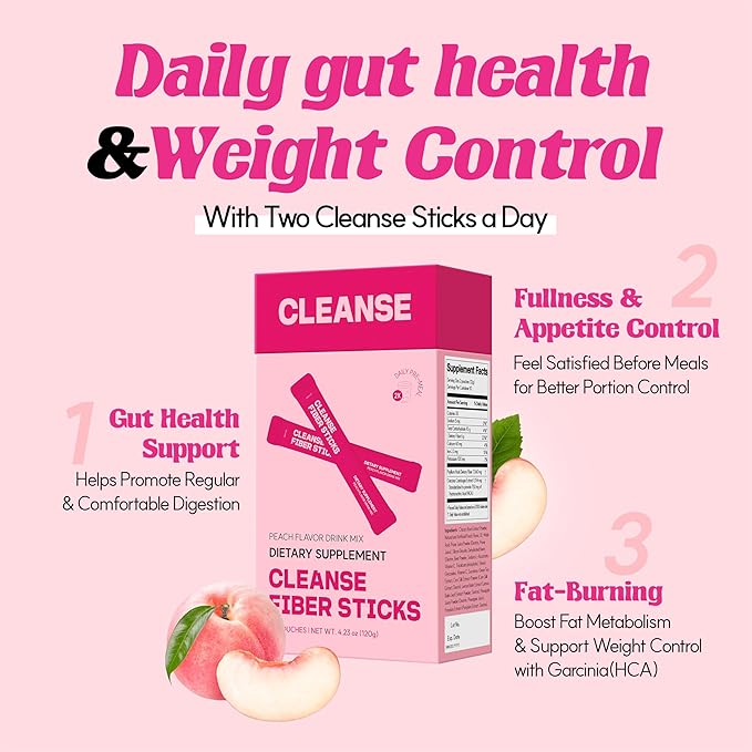 dr.blet Psyllium Husk Powder 20 Packets on the go to Support Digestive & Gut Health, Natural Fullness & Bloat Relief, Peach Flavor, Korean Beauty with Fiber Drink Supplement