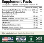 Glucosamine Chondroitin MSM – Joint Support Supplement for Women and Men with Glucosamine Sulfate 1500 mg, Chondroitin and MSM – for Cartilage, Joint Health and Flexibility – 90 Capsules