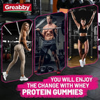 Protein Gummies, Chewable Whey Protein Supplement with L-Glycine & L-Leucine, 10g Protein for Women & Men, Muscle, Hair, Skin & Nails, 120 Count