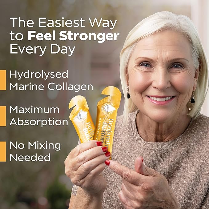 12,000mg Marine Collagen Liquid Shots| High Strength Hydrolyzed Marine Collagen Peptides w/Hyaluronic Acid & Vitamin C for Skin, Hair & Joints | Mango, 14 Daily Servings 30ml