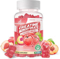 Creatine Monohydrate Gummies Complex for Men & Women -Advanced Formula W/L-Taurine + Vitamin B12, Sugar Free Chewable Supplement,90 Peach Gummies