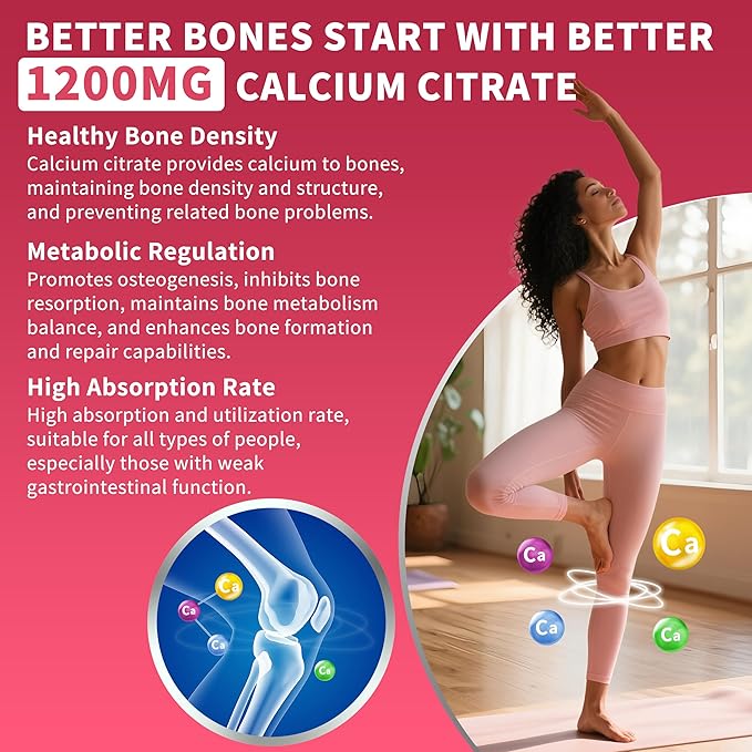 (3 Pack) Calcium Citrate 1200 mg Gummies for Women & Men,Calcium Supplements for Women,High Absorption for Bone Muscle Healthy - Easy to Digest, Sugar Free,Vegan,Peach Flavor,90 Day Supply