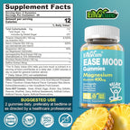Sugar Free Magnesium Glycinate Gummies 400mg with Ashwagandha, B1, B3, Rhodiola Rosea & Saffron for Support Rest, Mood & Calm Magnesium Gummies for Adults, Chewable Magnesium Supplement, Vegan, 120Ct