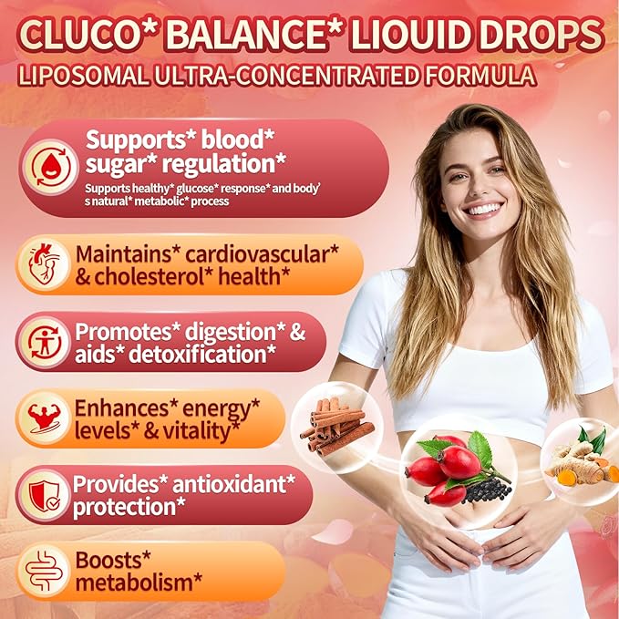 14-in-1 Berberine with Ceylon Cinnamon Supplement Liquid Drops, 1800mg + 30:1 Liposomal Tech with Cayenne Pepper, Soursop, Chromium, Bitter Melon, Turmeric, Moringa, Gymnema, Glucomannan, GLP Support