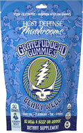 Host Defense Beary Well Grateful Dead Gummies - Mushroom Gummies with Agarikon, Turkey Tail, Chaga, Elderberry, Vitamin C & Zinc - Upper Respiratory System Health and Immune Support (30 Servings)