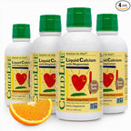ChildLife Essentials Liquid Calcium Supplement for Kids - Baby Calcium with Magnesium, Zinc, and Vitamin D3 - Orange Flavor, 16 fl oz (4 Pack)