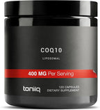 Liposomal CoQ10 400mg - 98% Pure Coenzyme Q10 - Extra Strength Formula with Enhanced Absorption – Third-Party Tested – 120 Vegetarian Capsules