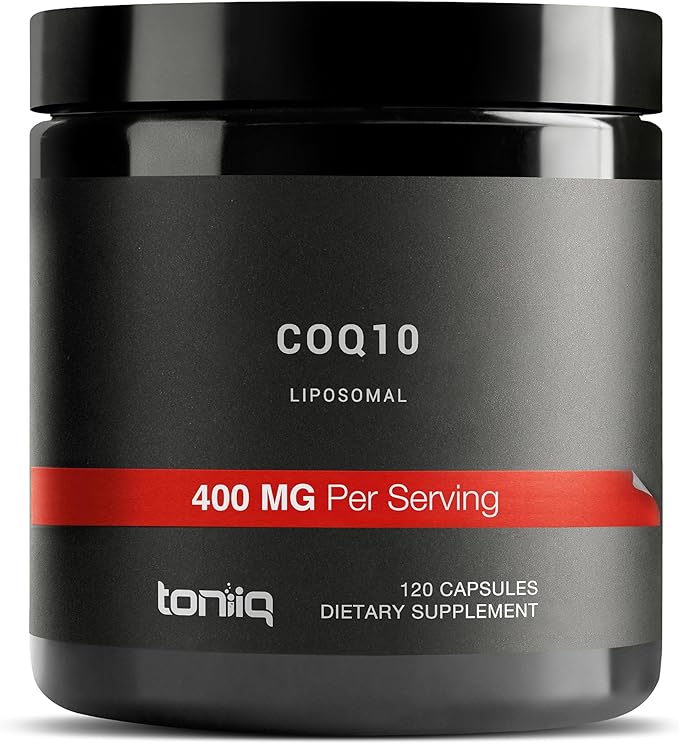 Liposomal CoQ10 400mg - 98% Pure Coenzyme Q10 - Extra Strength Formula with Enhanced Absorption – Third-Party Tested – 120 Vegetarian Capsules