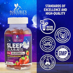 Sleep Gummies - 8mg Melatonin Per Serving - With Passiflora Extract for Restful Sleep - Fast Acting Melatonin Sleep Gummy Supplement for Adults, Vegan, Non-GMO, Tasty Strawberry Flavor - 120 Gummies