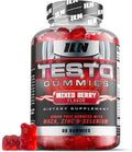 Iron Labs Nutrition Testo Gummies for Men (60 Gummies) - High Strength Booster for Men - Mixed Berry Flavor - Features Maca, Ginseng, Zinc and Selenium - Sugar Free & Vegan Suitable