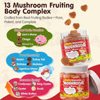 Kids, Teens & Adults Focus Gummies - Lions Mane Mushroom + Saffron + Algae Omega-3, 24-IN-1 Attention Supplement with Chaga, Magnesium, Methylated B12, B6 for Brain, Memory, Energy, Sugar Free, 60Cts