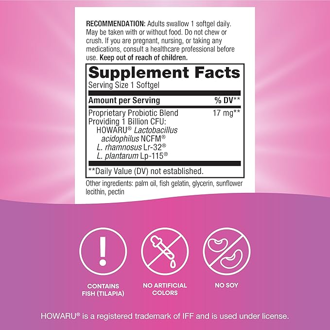 Nature's Way Women's Probiotic Pearls, Supports Women's and Digestive Health*, Protects Against Occasional Constipation & Bloating*, 1 Billion Live Cultures, 90 Softgels, (Pack of 2)