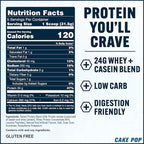 PEScience Select Protein Powder, Whey and Casein Blend, Lean Protein Powder for Women and Men, Low Calorie, Low Carb, Keto Friendly, Gluten Free, Cake Pop - 5 Servings
