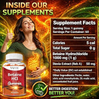 VAITE Betaine HCL Supplement 1000 mg Gummies – Digestive Support – Supports Digestion & Nutrient Breakdown – Non-GMO, Vegan, Gluten-Free – for Adults Seeking Daily Digestive Support – 60 Gummies