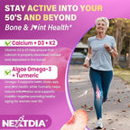 Multivitamin for Women 50 Plus Gummies, Vegan Omega 3, Methylfolate, Calcium, D3 K2, CoQ10, Daily Vitamin A C E, Methylated B12, Biotin, B Complex, Zinc - Bone, Energy, Longevity - Sugar Free, 60Count