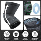 NEENCA Professional Knee Brace for Pain Relief, Medical Knee Compression Sleeve, Knee Support with Horizontal Knit Tech for Meniscus Tear, ACL, Arthritis, Joint Pain, Runner, Workout- FSA/HSA APPROVED