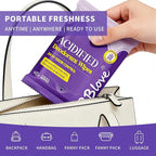 Acidified Body Wipes - 24H Odor Control, pH Balanced for Underarms & Whole Body, Aluminum-Free & Skin-Loving Formula, 80 Wipes
