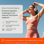 Genius Estrogen Balance, Dim Supplement - Blocker for Men & Women - Hormones, Hormonal Acne & Menopause - Aromatase Inhibitor with Grape Seed Extract & BioPerine - 30 Capsules