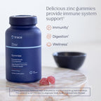 Trace Minerals Zinc - Zinc Gummy Supplement for Healthy Development & Immune Support - Digestion & Metabolism - Children's Gummy - Gelatin-Free & Vegan - Elderberry Flavor - 60 Count (30 Servings)