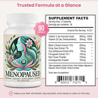 Menopause Supplements for Women -Women Multivitamin for Wellness & Vitality -Herbal Support for Hormone Balance & Emotional Comfort -Ideal for Hot Flash & Night Sweat -90 Capsule