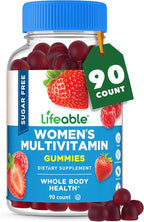 Lifeable Sugar Free Womens Multivitamin Gummy | with Iron and 18 Essential Vitamins and Minerals | Great Tasting Multivitamin for Women Gummies | 90 Gummies