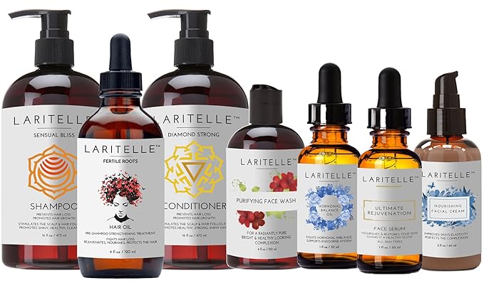 Laritelle 7 Chakras Gift Set | Organic Hair & Skin Care Ritual to Balance, Support & Heal Body, Mind & Spirit